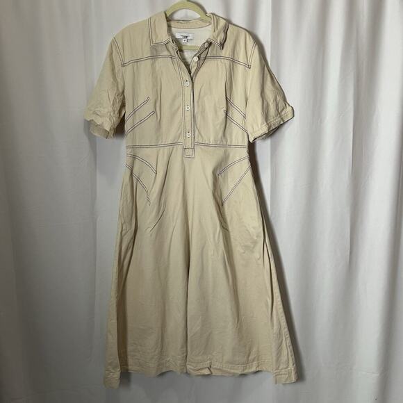 Rosetta Getty x RTR Bone Shirtdress - Picture 3 of 5